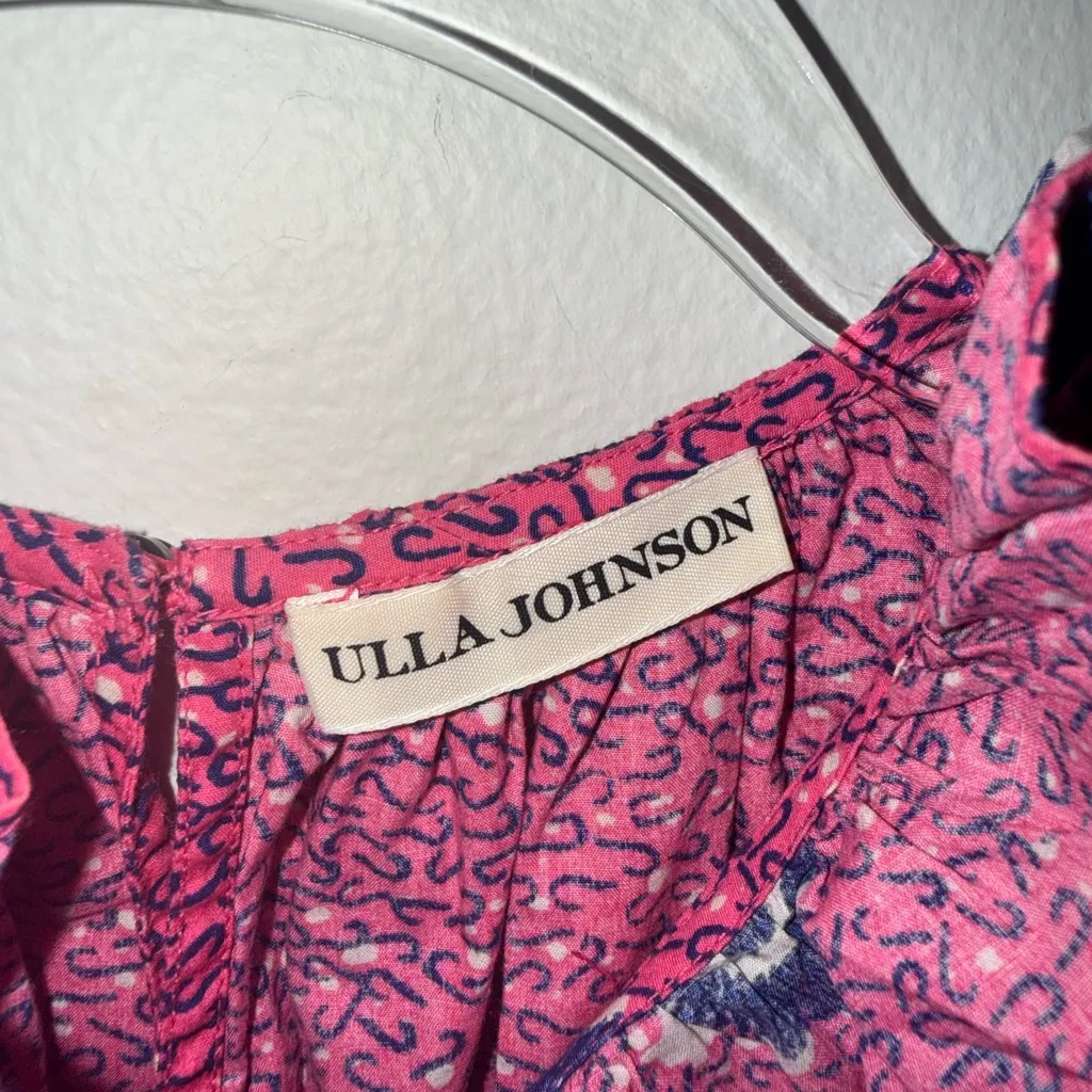 Ulla Johnson Tilda Top + Martime Shorts in Fuchsia 2 Piece Matching Set Size 2 - Image 4
