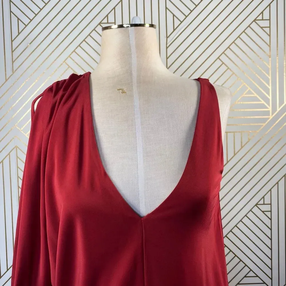 Haute Hippie Crimson Crush Cowl‎ Sleeve Mini Dress - Image 4