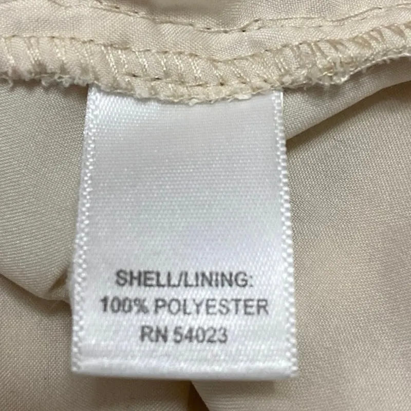 Banana Republic Cream Beige Crochet Lace Short Sleeve Crew Neck Blouse Top Sz 4 - Image 4