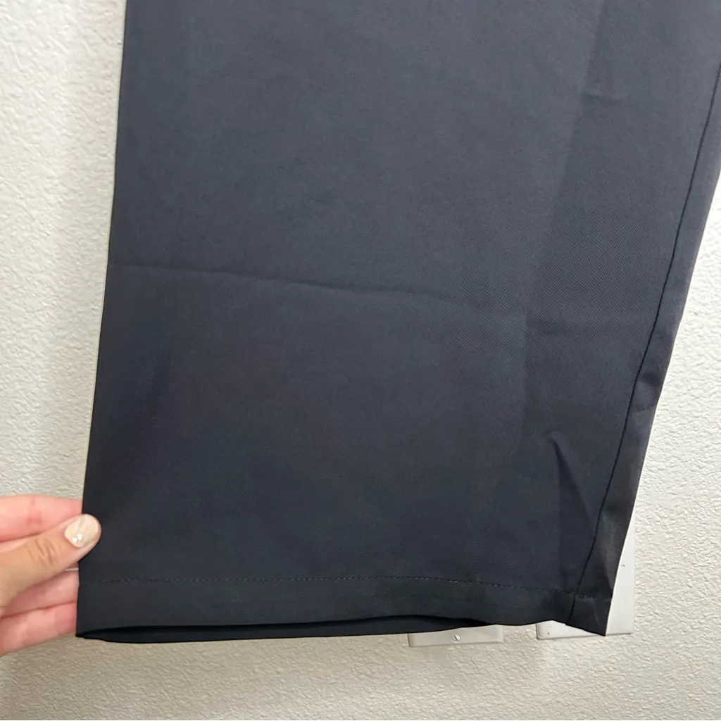 NWT Halara High Waisted Zipper Pocket Shirred Straight Leg Work Pants black L - Image 9