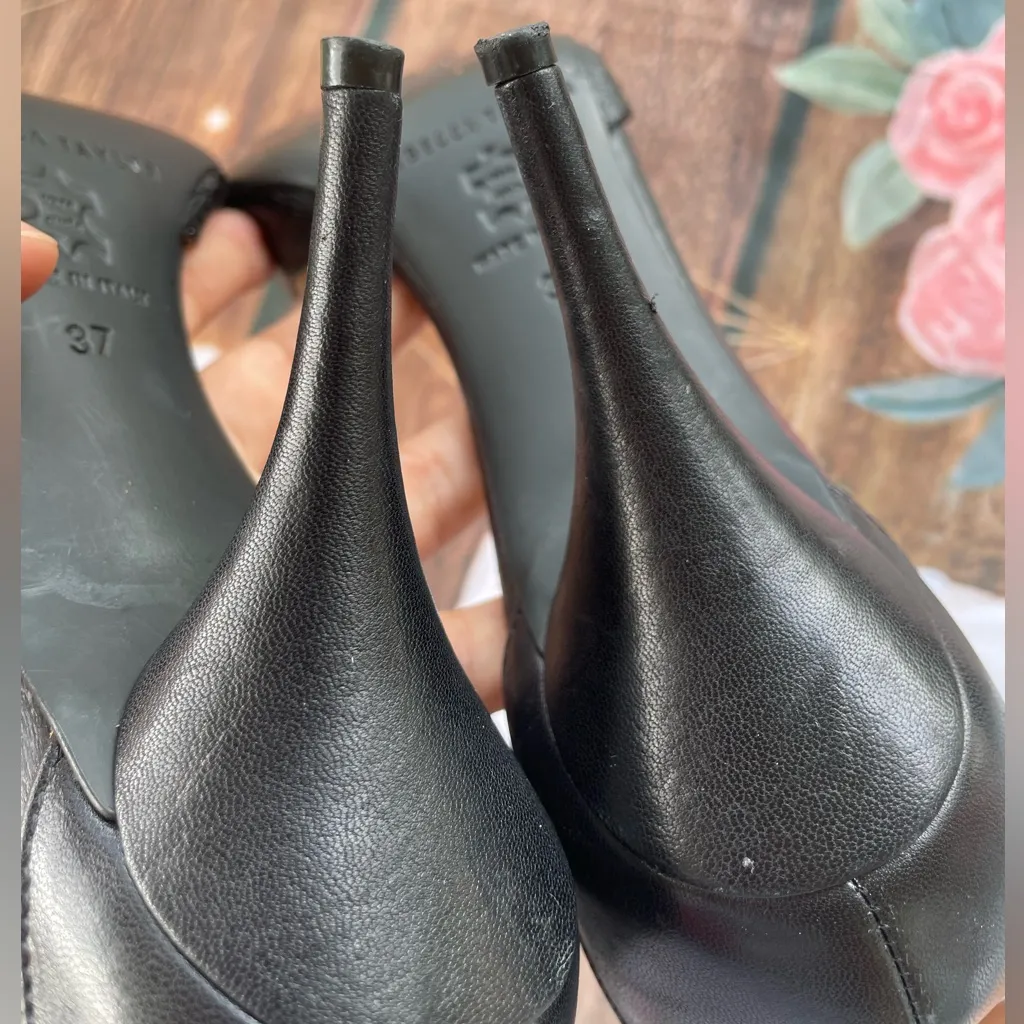 Rebecca Taylor Black Textured Heels - Image 7