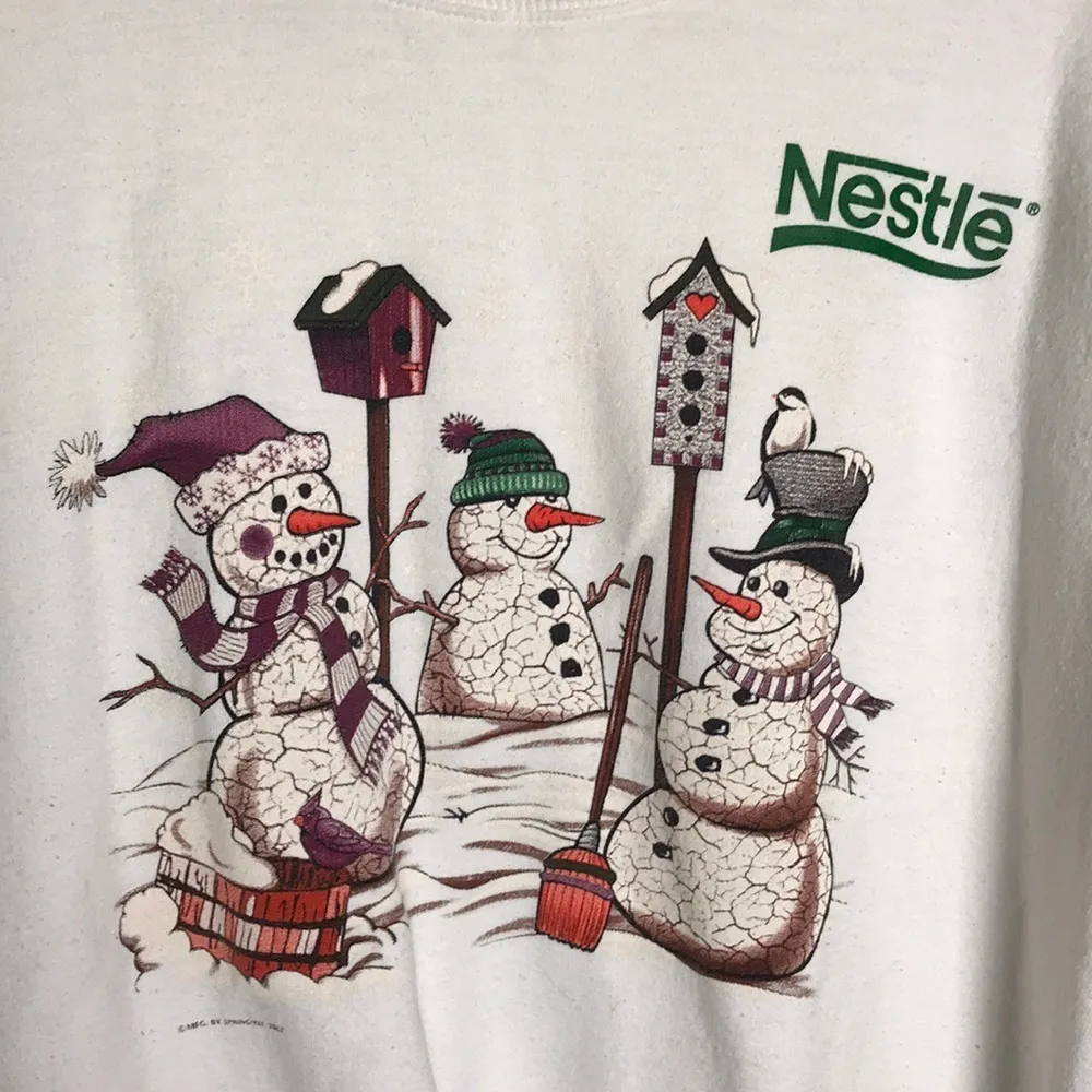 Vintage Nestle Toll House Winter Snow Sweatshirt - Image 2