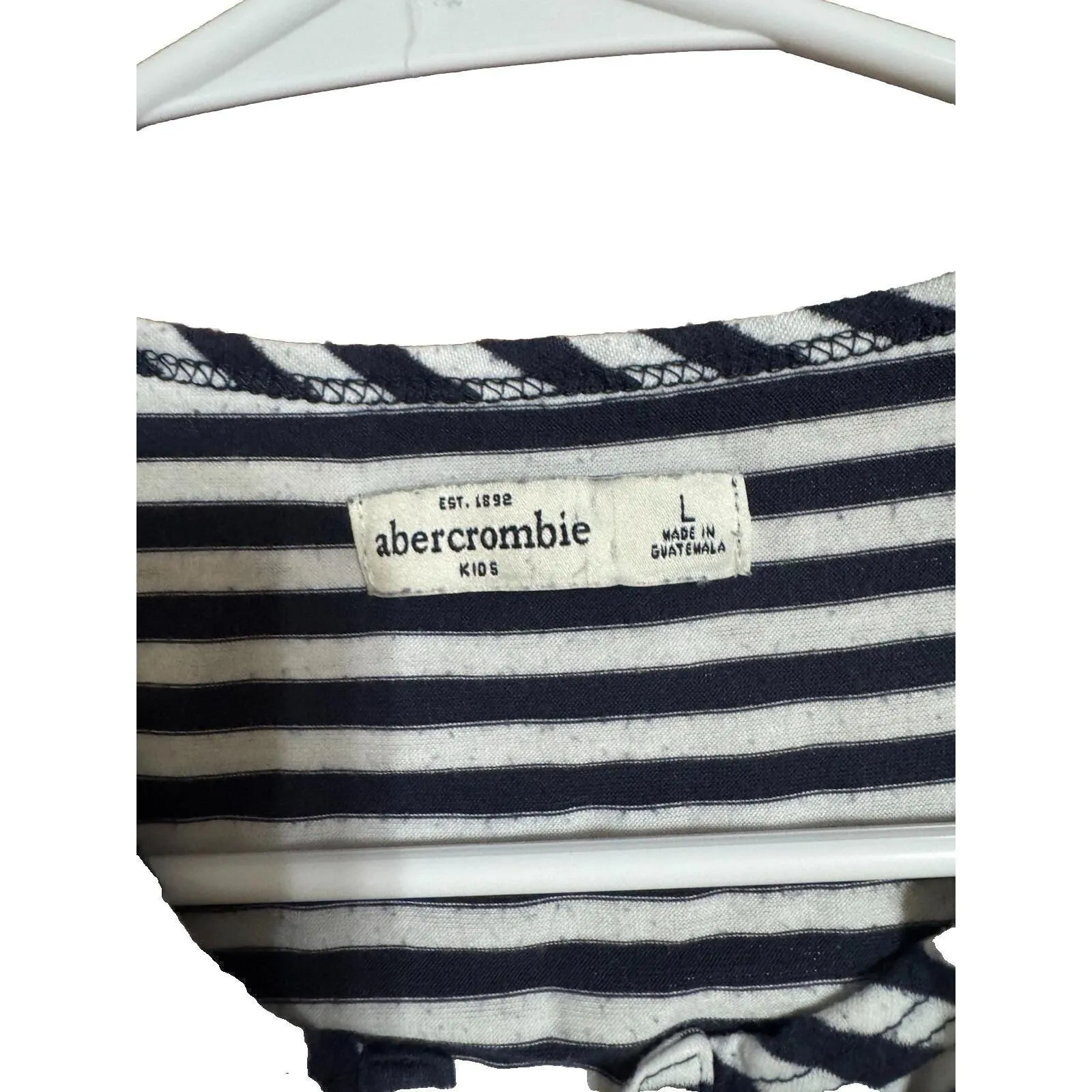 Y2k‎ Abercrombie & Fitch  striped Babydoll Lace Top - Size L - Image 2