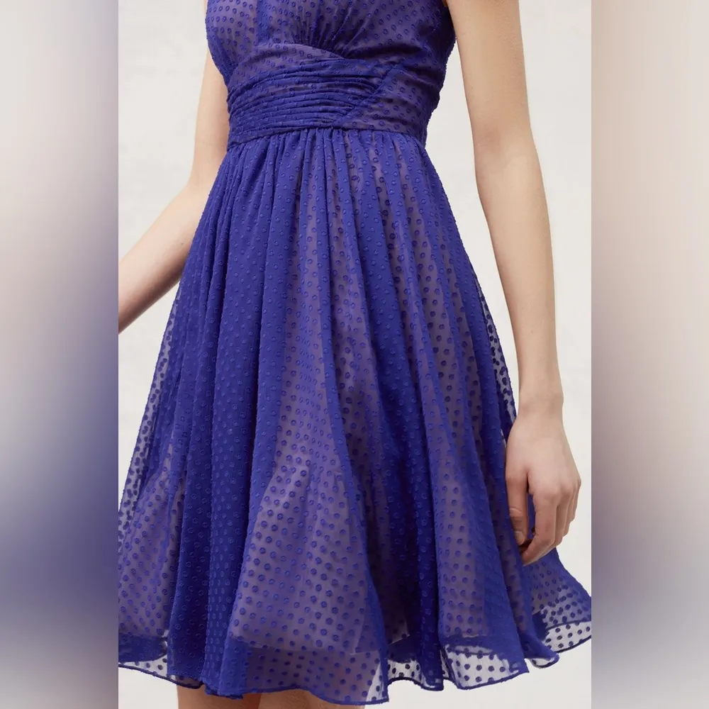 Anthropologie HD In Paris Fit & Flared Clipdot Lined Sleeveless Dress Size 6 - Image 3