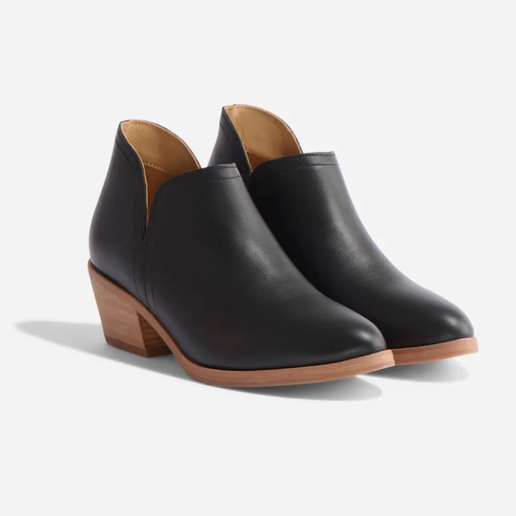 Nisolo by Anthropologie Mia Everyday Ankle Bootie Leather Ankle Boots Sz 7.5 Black - Image 2