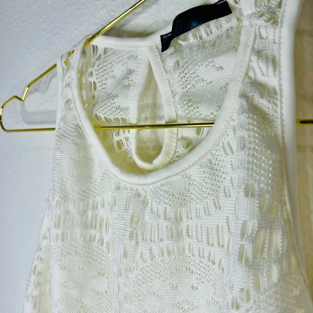 Ooh La La Off White Sleeveless Knit Top Size Small - Image 7