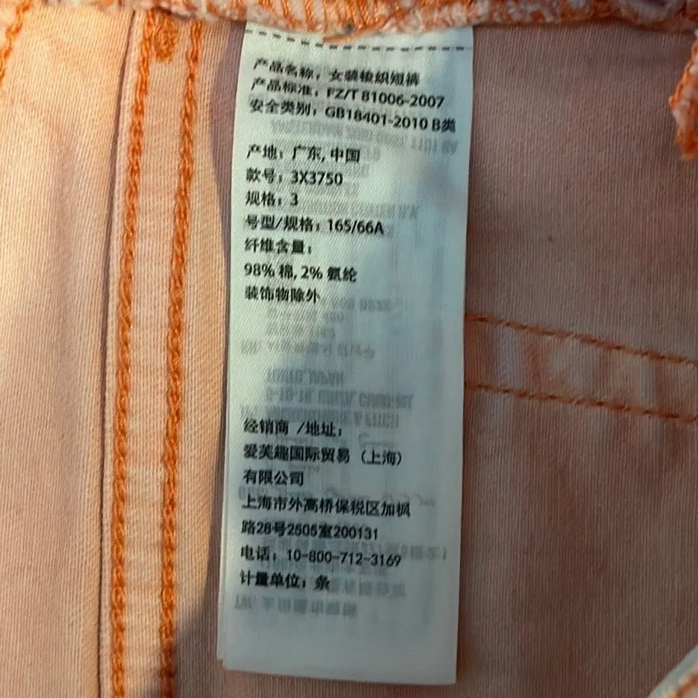 Hollister Short-Shorts Size 3. Waist: 26 inches. Pink with embroidery on hips - Image 7