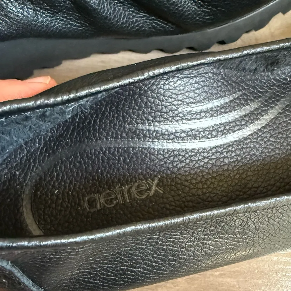 Aetrex Black Leather Brianna Ballet Flat Size 6 - Image 7