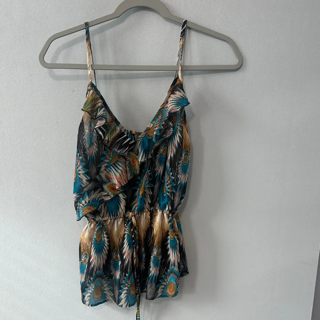 Cotton Express Printed Ruffle‎ Romper - Image 2