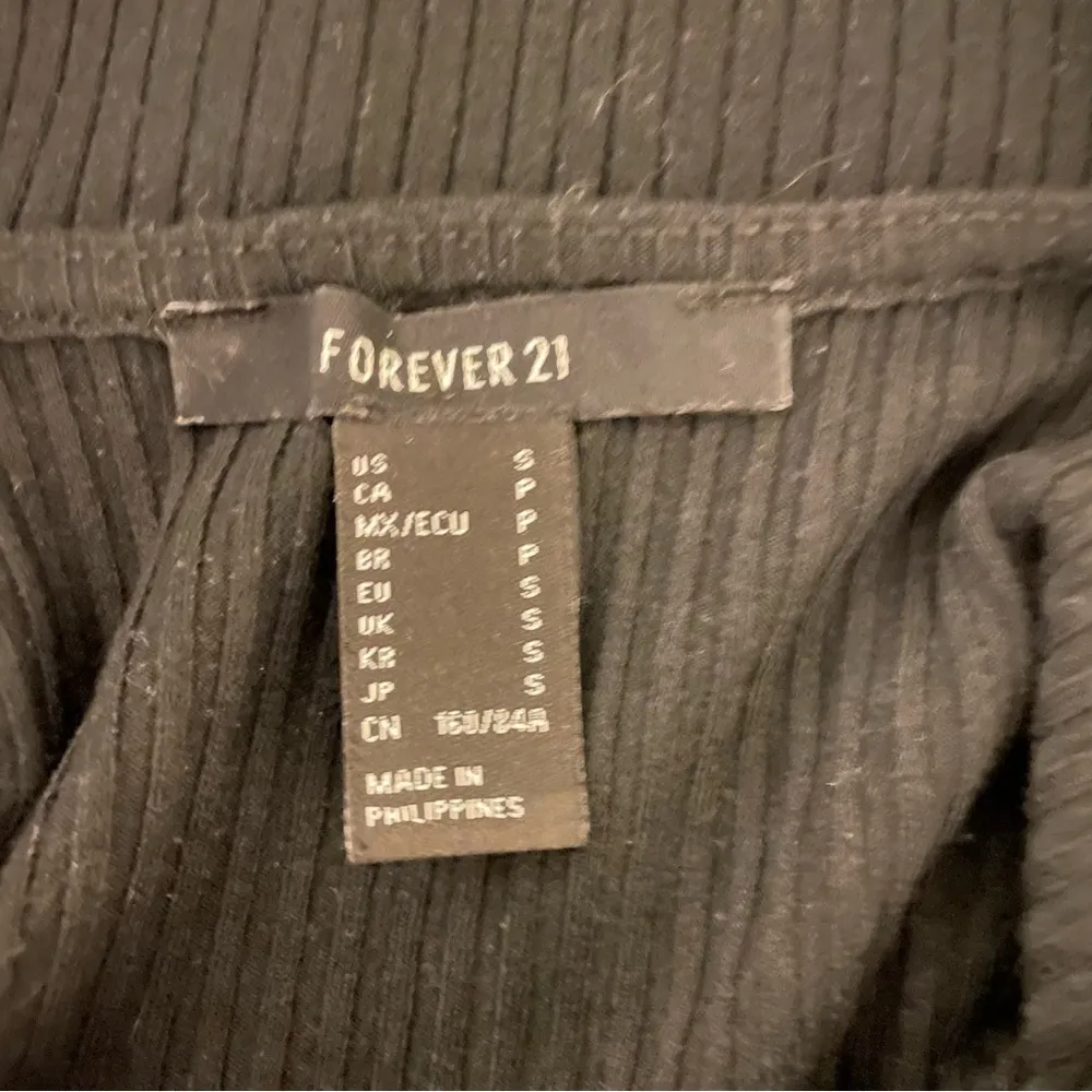 Forever 21 Buckle Straps Ribbed Tank Top Bodysuit, Black, Size S, NWOT - Image 3