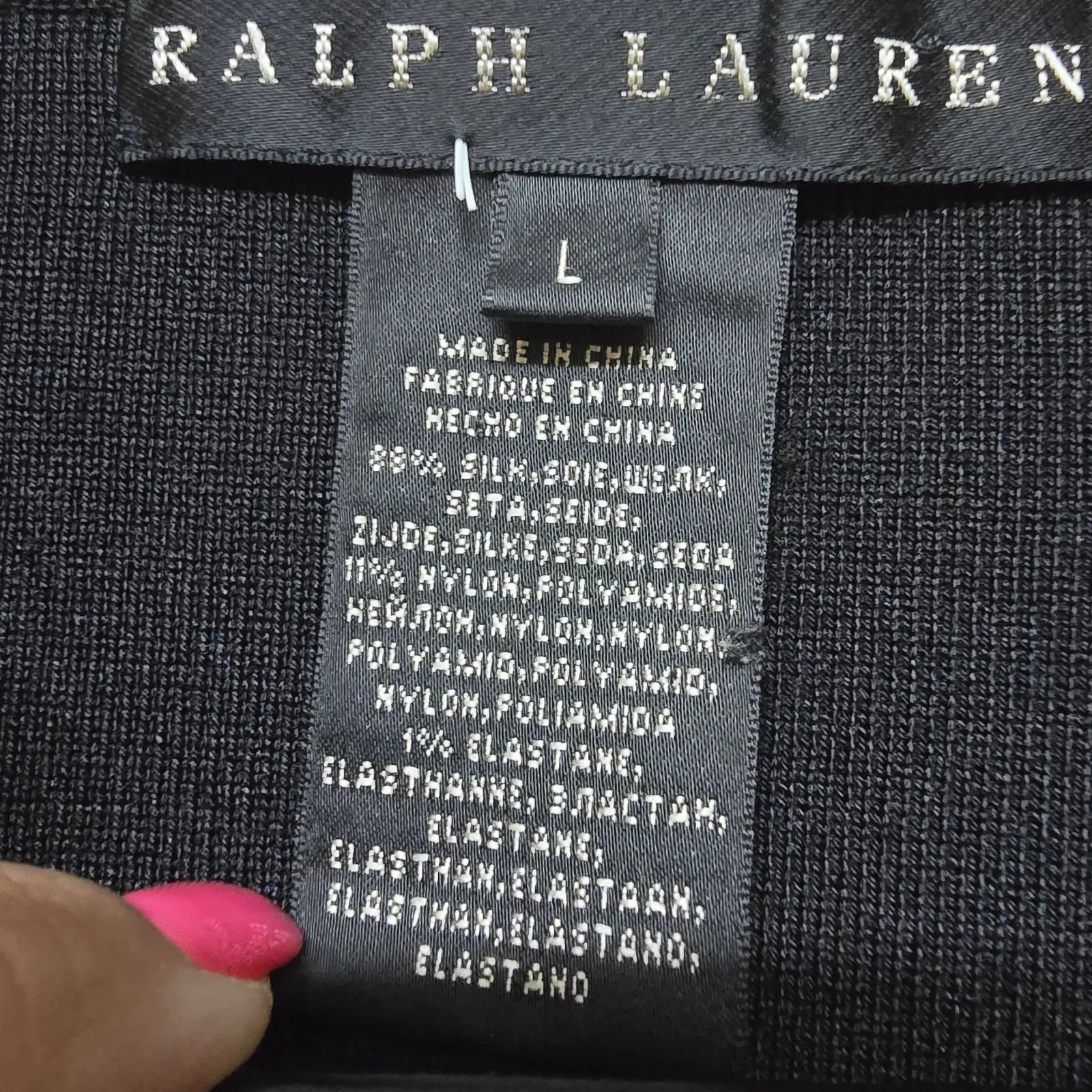 Ralph Lauren Black Label Silk Blend Sweater/Jacket Women's‎ Size L Career Luxury Size L - Image 4