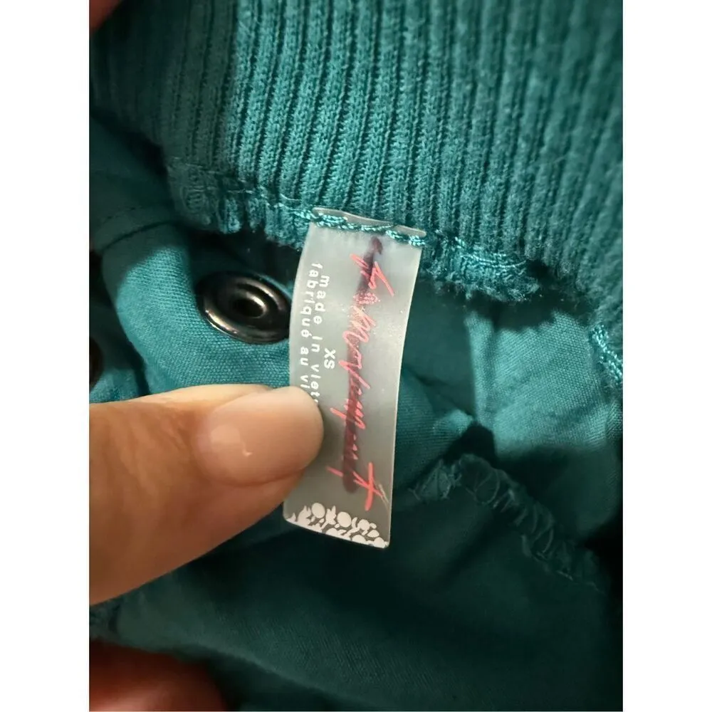 Free People MOVEMENT NWOT Mesmerize Me Colorblock Pants In Spruced Up Sz XS - Image 10