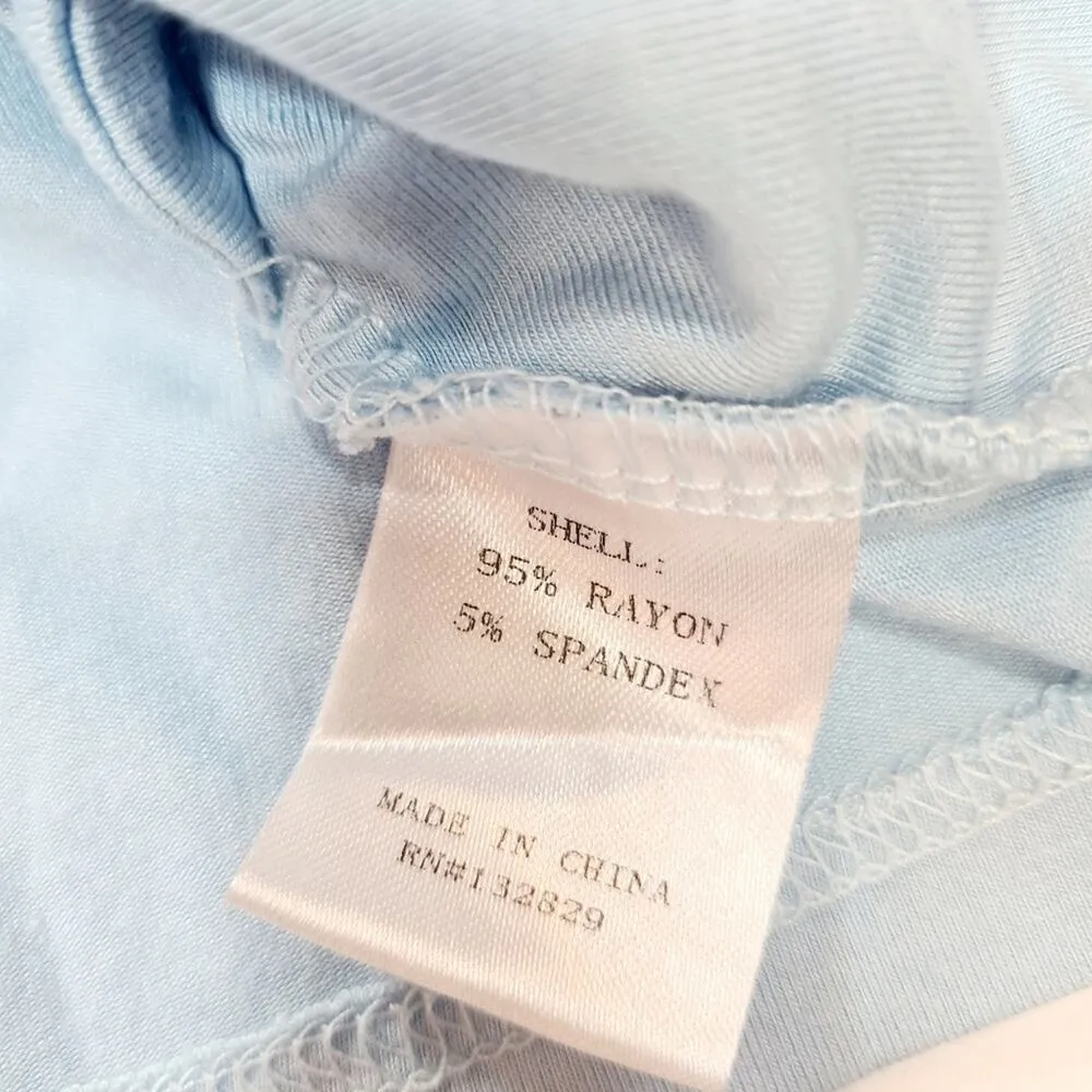 Superdown Matilda Wrap Crop Top in Baby Blue Large - Image 7