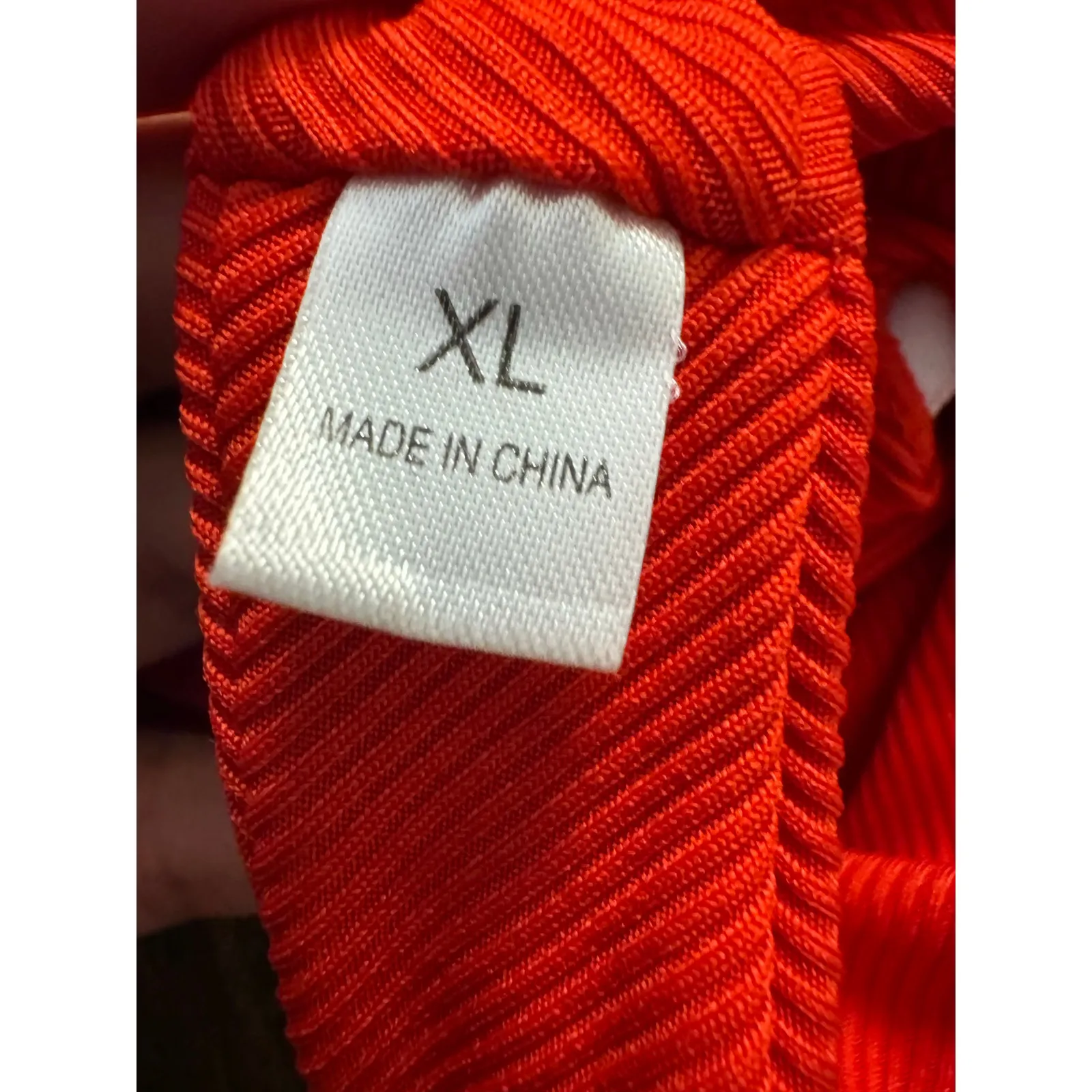 Unbranded XL Red Ribbed One Shoulder Underwire 2 Piece Bikini Swim Bathing Suit - Image 4