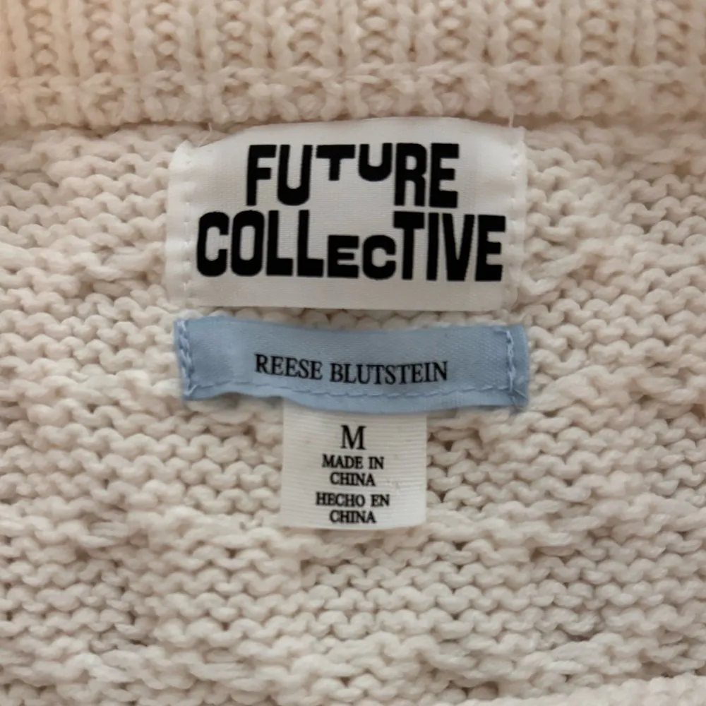 Future Collective cropped cable sweater White Size M - Image 4