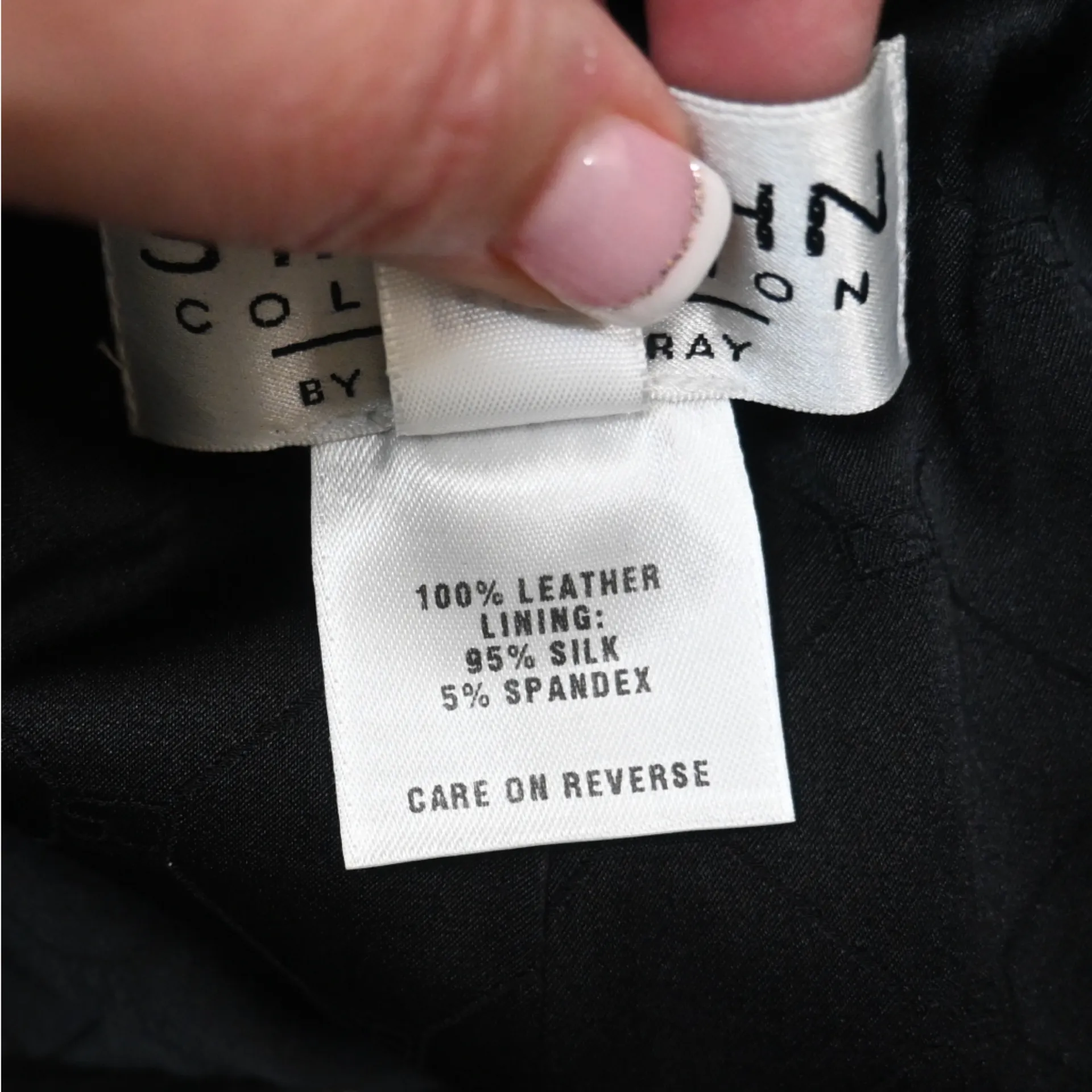 St. John Collection Women's 6 Leather Pants with Silk Lining Made in Italy - Image 11