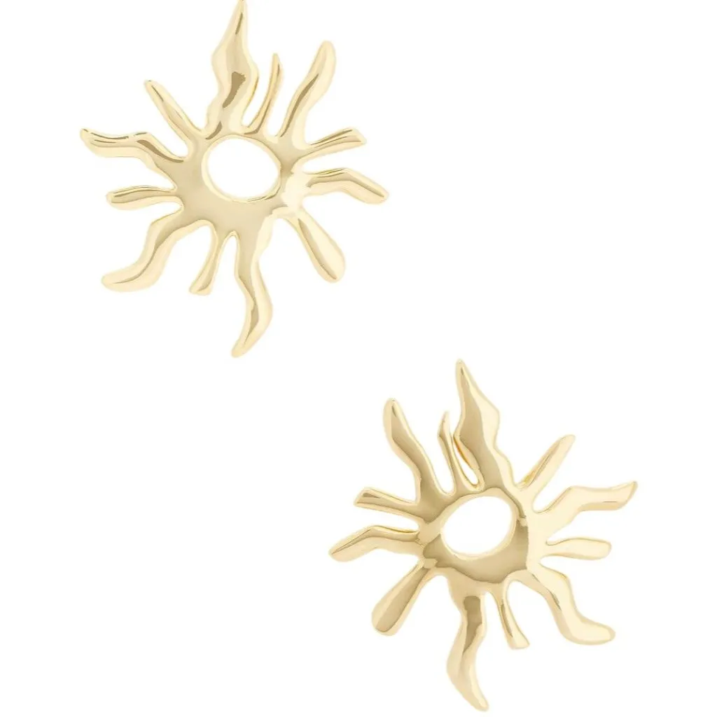 Cult Gaia Soleil Earrings in Shiny Brass New with Box Womens Dangle Drop - Image 4