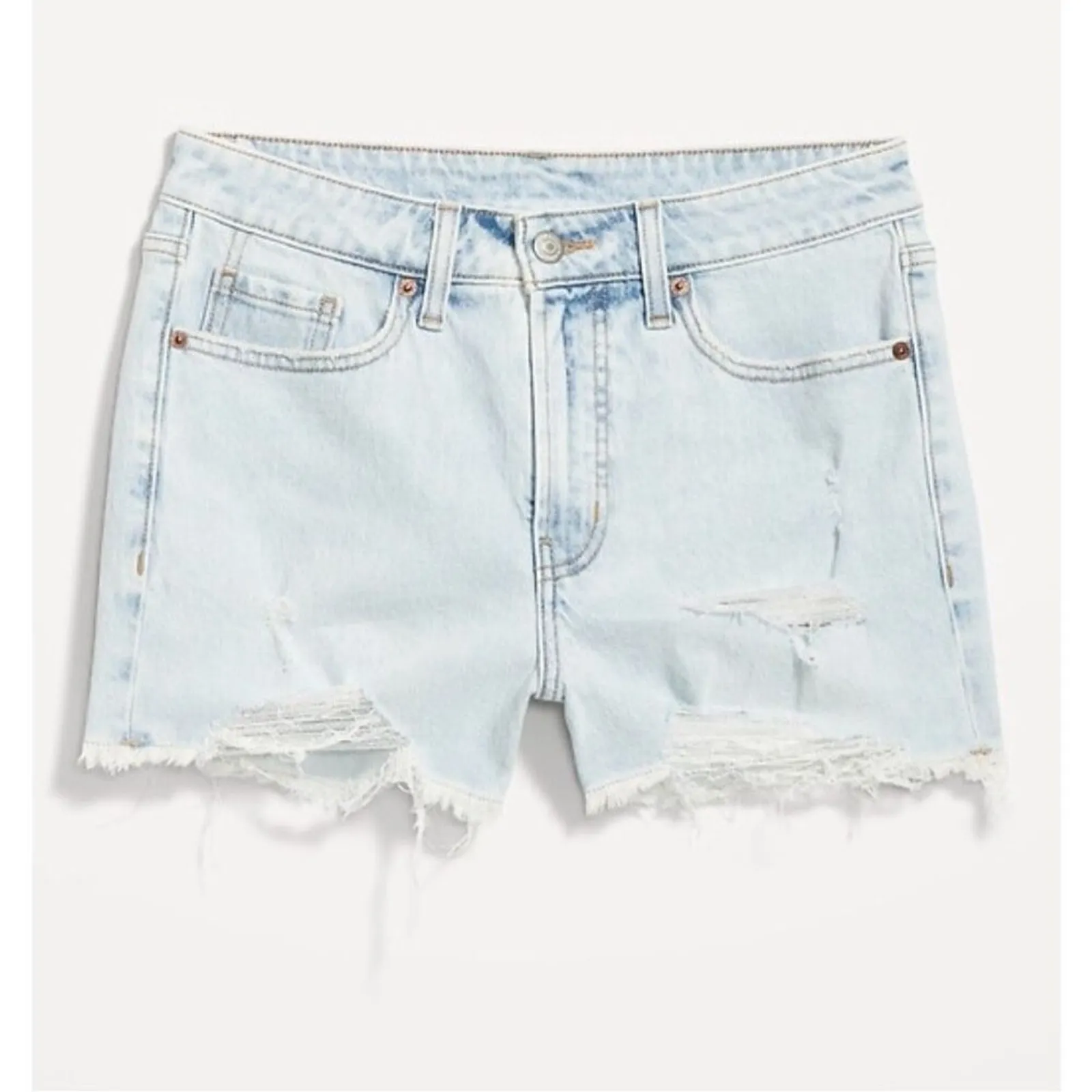 Old Navy High Waisted 3" Ins OG Light Wash‎ Jean Cut Off Shorts 16 Yuppie NWT - Image 2
