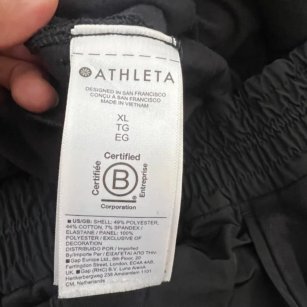 Athleta Womens Drawstring High Waisted Wide Leg Sport Pants Fleece Lined Size XL - Image 7