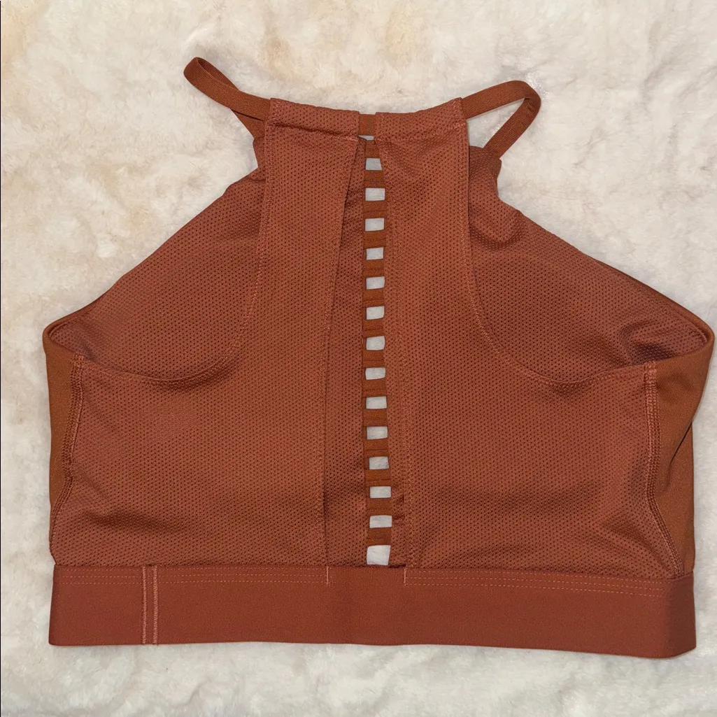 Nike INDY Lattice Sports Bra Racerback Women’s L Large Rust Orange Color - Image 4