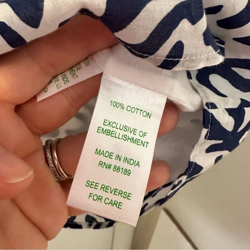 Lilly Pulitzer Courtney Tunic Dress Coral Printed Beaded - Image 7