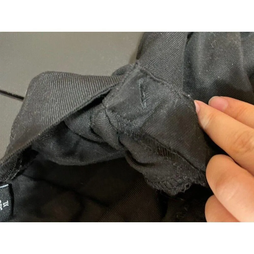 Hot Topic Pleated Mini Skirt XL Black White Stripe Side Zip School Girl Goth - Image 8