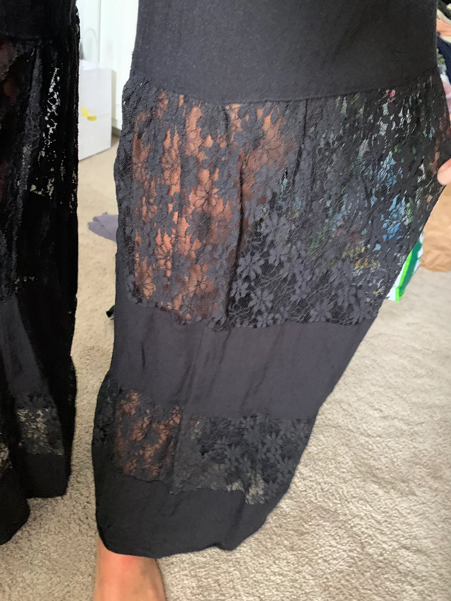 Earthbound Black Flowy Pants - Image 3