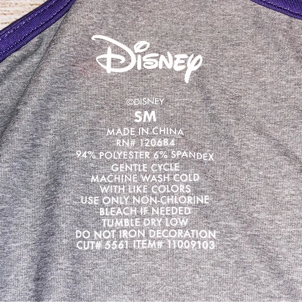 Disney The Little Mermaid Purple Ombre Ariel 89 Active Tank Top Size S - Image 2