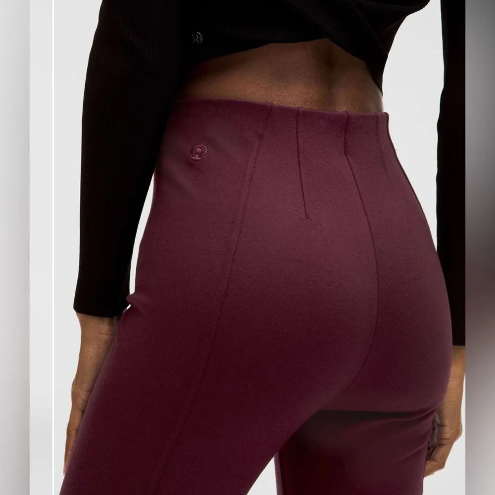 NWT Lululemon Stretch Knit High-Rise Pull-On Pant *Regular Garnet- Size Small - Image 4