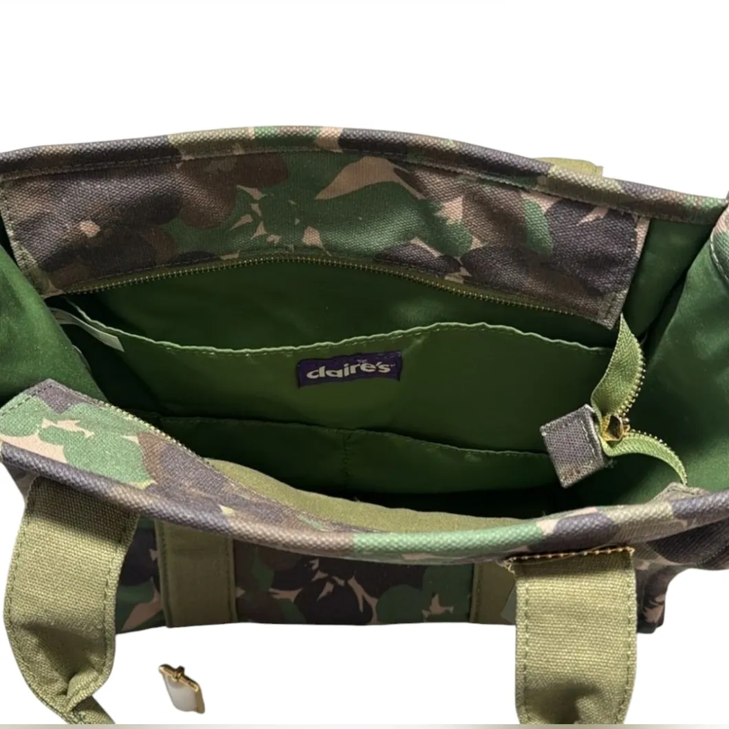 Camouflage Crossbody‎ Tote Bag Green - Image 7