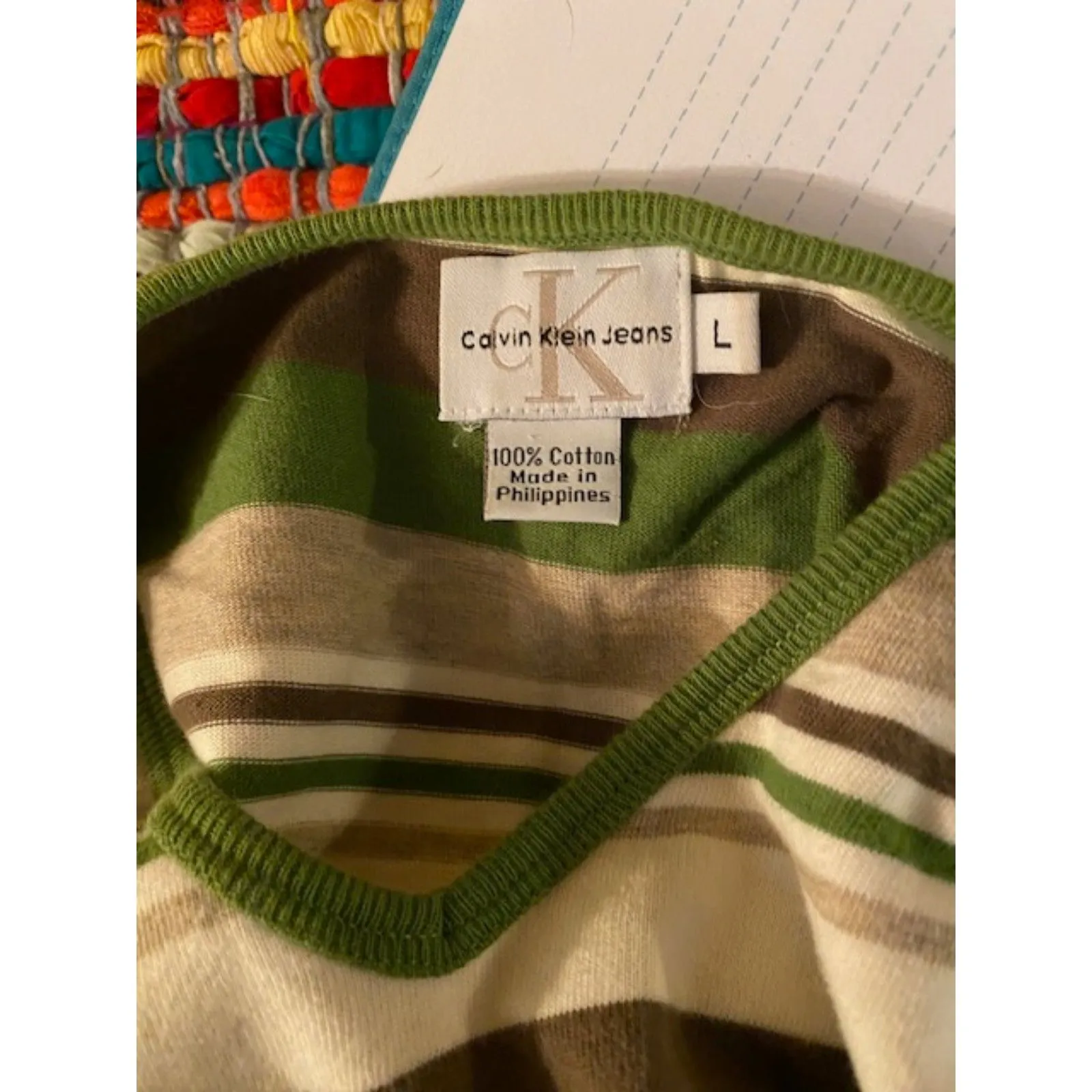 Calvin Klein Top.  Long Sleeve. Large - Image 4