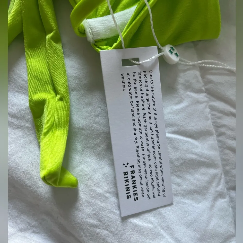 Frankie’s Bikinis Neon Green/Slime Hazel Underwire Bikini Top And Tie Up Bottoms - Image 8