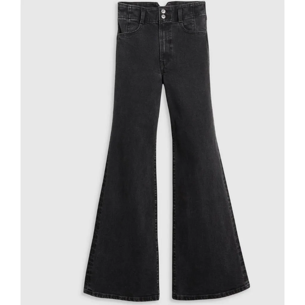 Levi's Women's 26x32 Jeans Ribcage Bell First Or Last No Dp - Black - Image 4