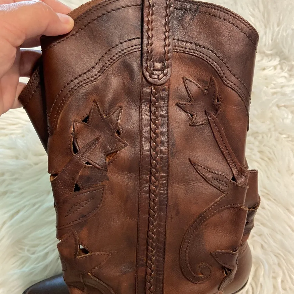 White Mountain, Santa Fe, Western CowboyBoots size 8.5 brown color - Image 6