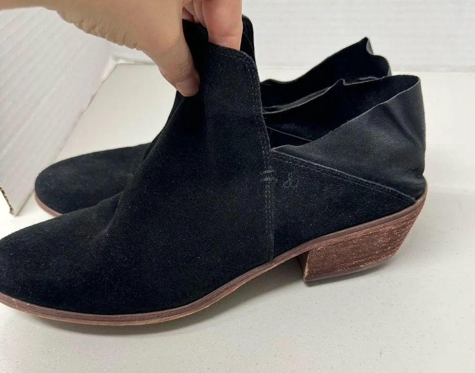 Sam Edelman Black Suede Leather Ankle Boots Womens 10 Fall Booties Western - Image 10