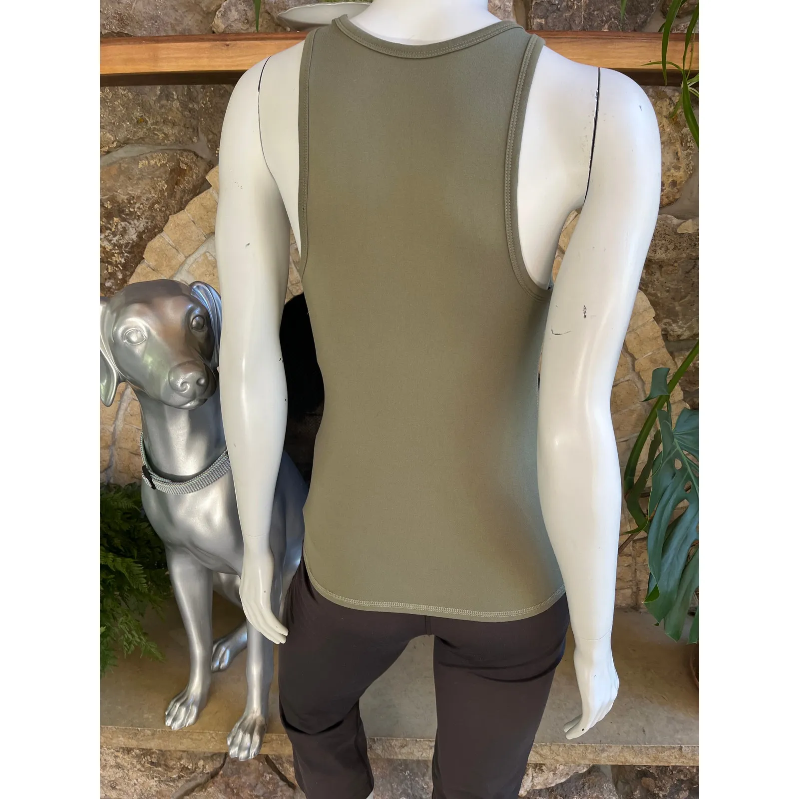 Upwest Green Soft Tank Top with Built in Bra Women’s Size Small - Image 2