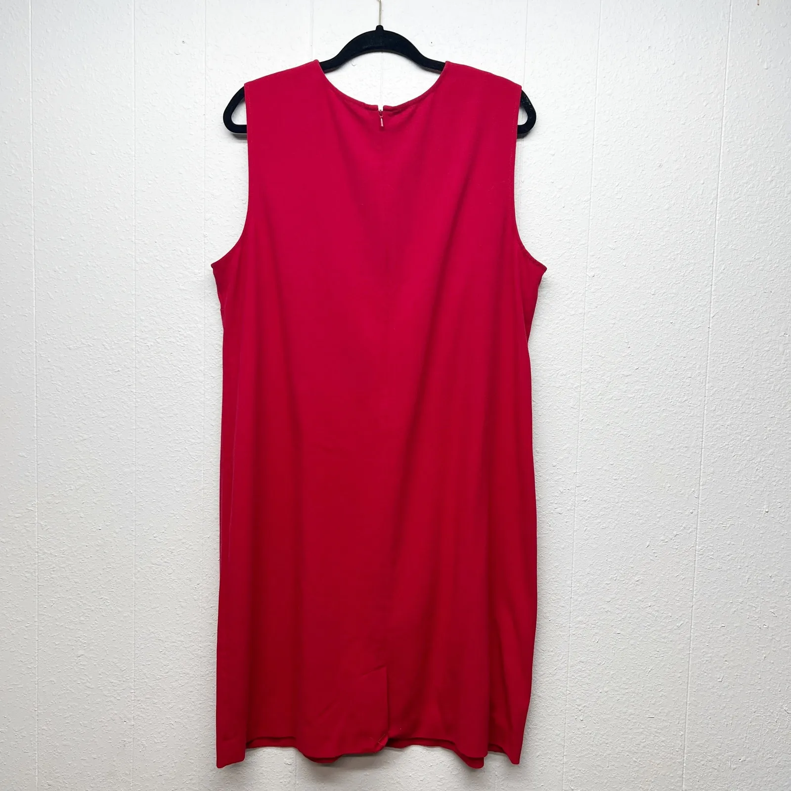 J. Jill Red Shift Dress Womens Stretch 20 Holiday Christmas Evening Party Event - Image 5