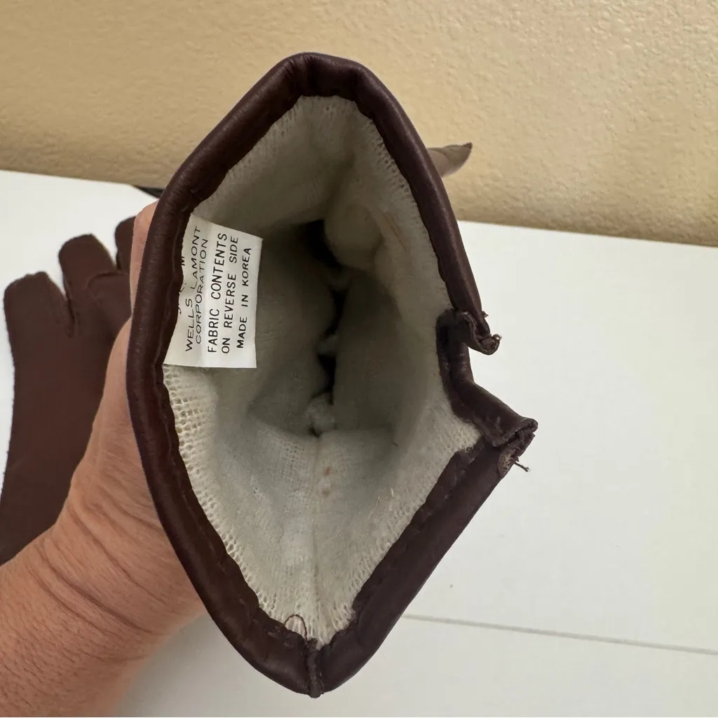 Vintage Ski Gloves Wells Lamont Winter Women's Medium Brown Retro 70s 80s - Image 5