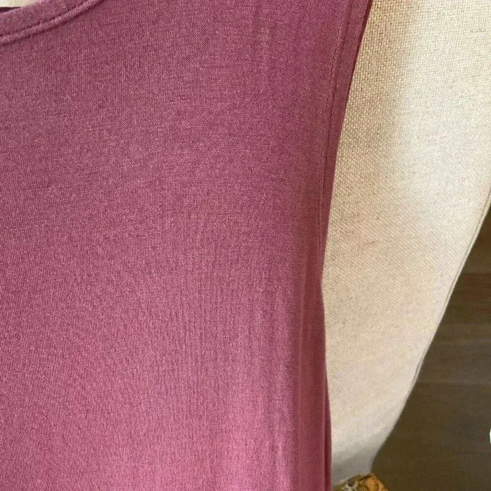 Montrez Fringe Tank‎ Top Western Mauve Pink Boho Size S/M Beach Vacation Y2K 90s - Image 6