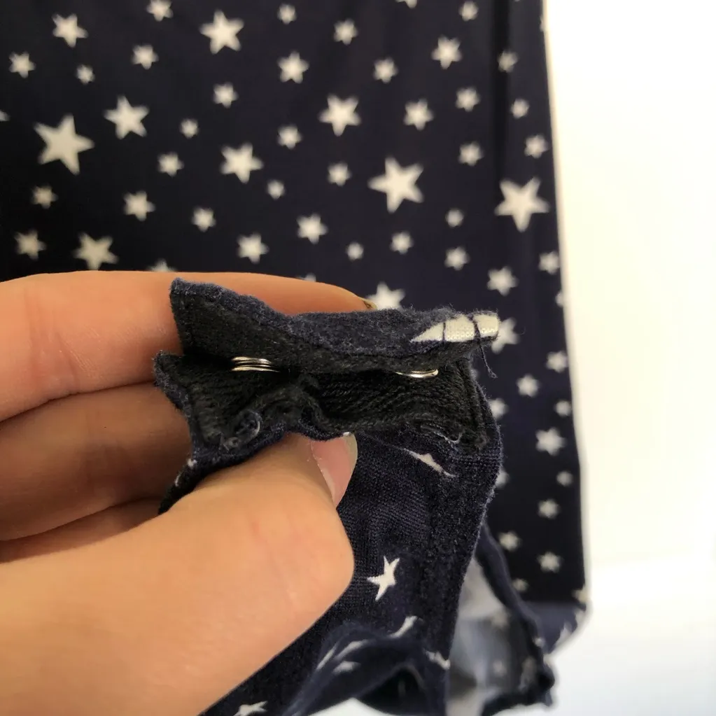 Navy and White Stars Bodysuit Size L Blue Size L - Image 5