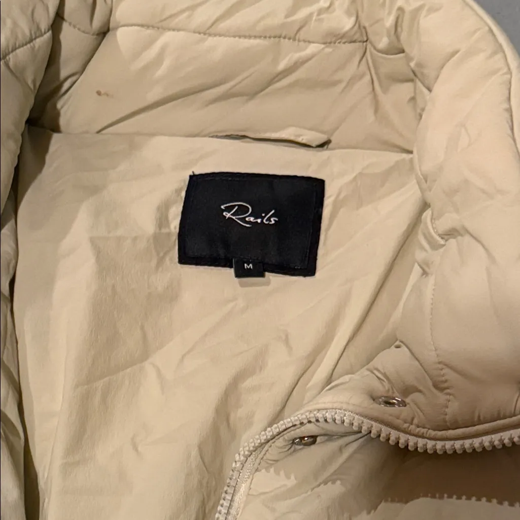 Rails light Gren Cream Quilted medium Jacket - Image 2