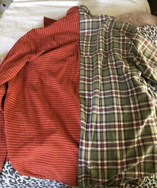 half & half flannel Size L - Image 4