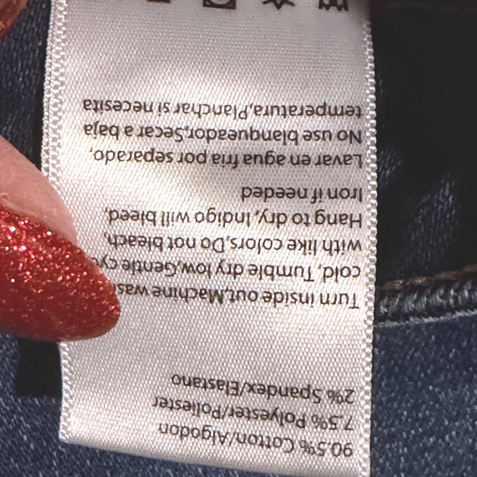 Risen Jeans Womens 11 30 Blue Denim Cropped Flare Button Fly Crossover High Rise - Image 5