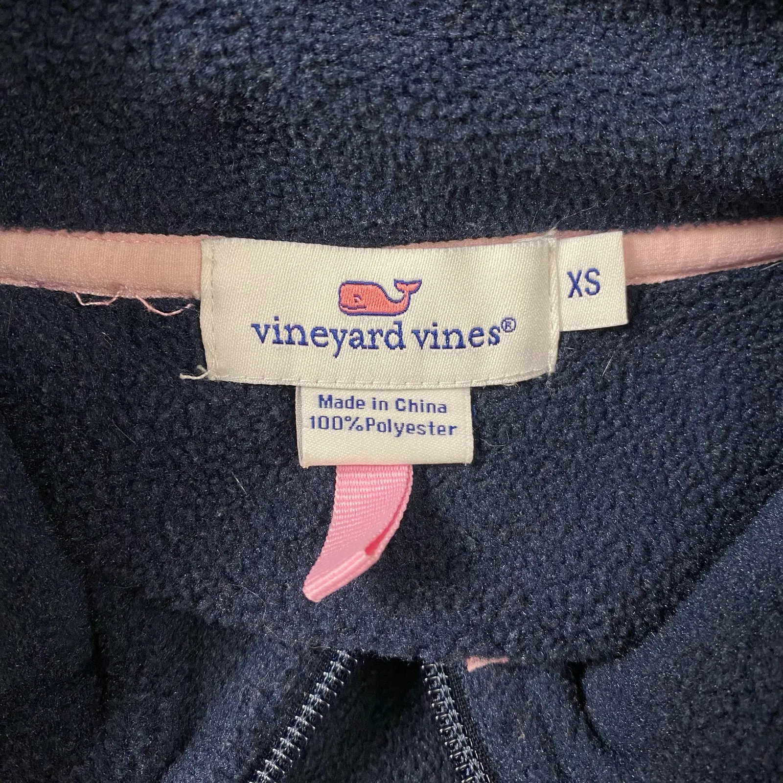 Vineyard Vines Martha’s Vineyard Fleece Vest‎ Womens Size XS Blue - Image 2