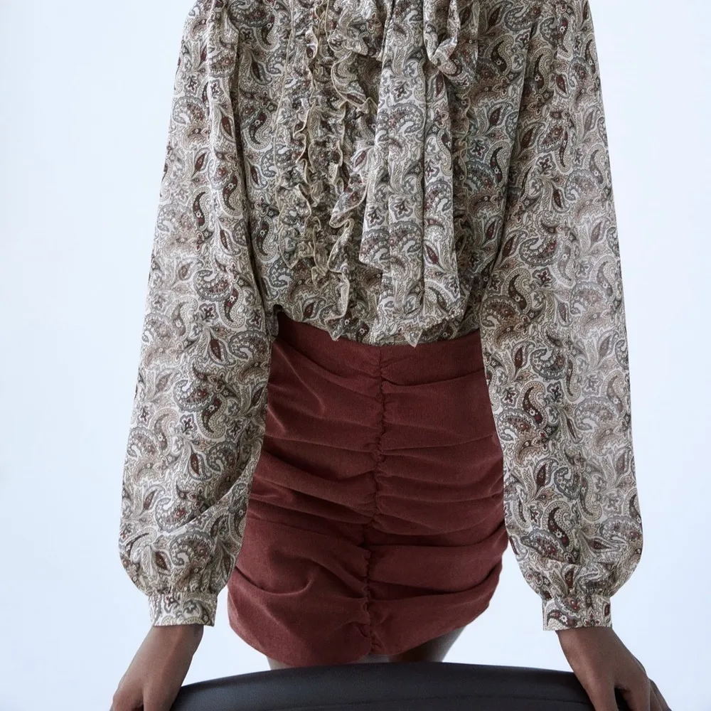 NWT Zara Draped Mini Skirt - Image 2