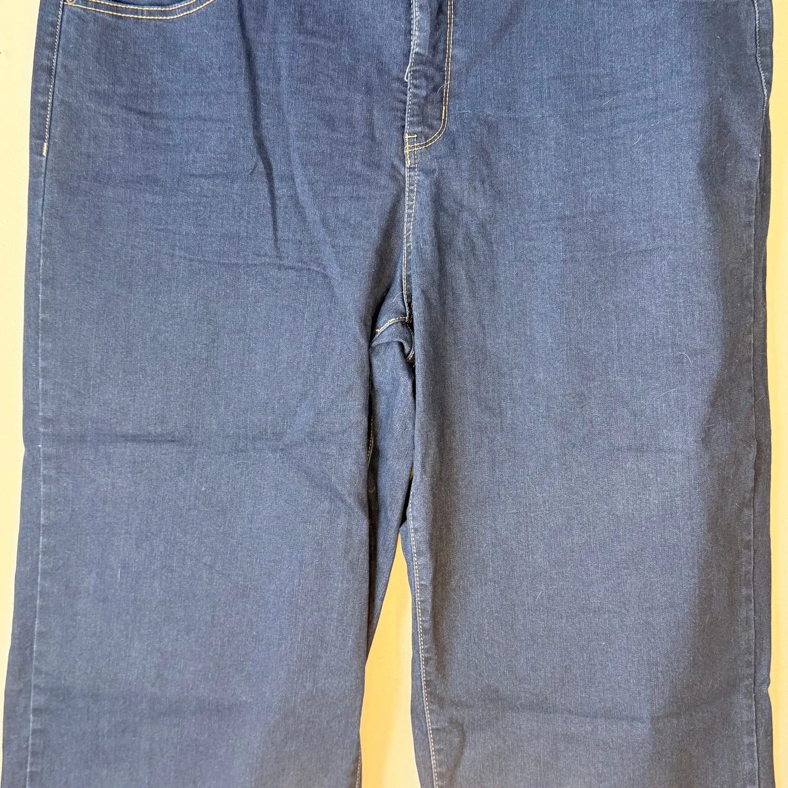 NWT! Terra & Sky Dark Wash High Rise Wide Leg Jean Capri Size 20W - Image 7