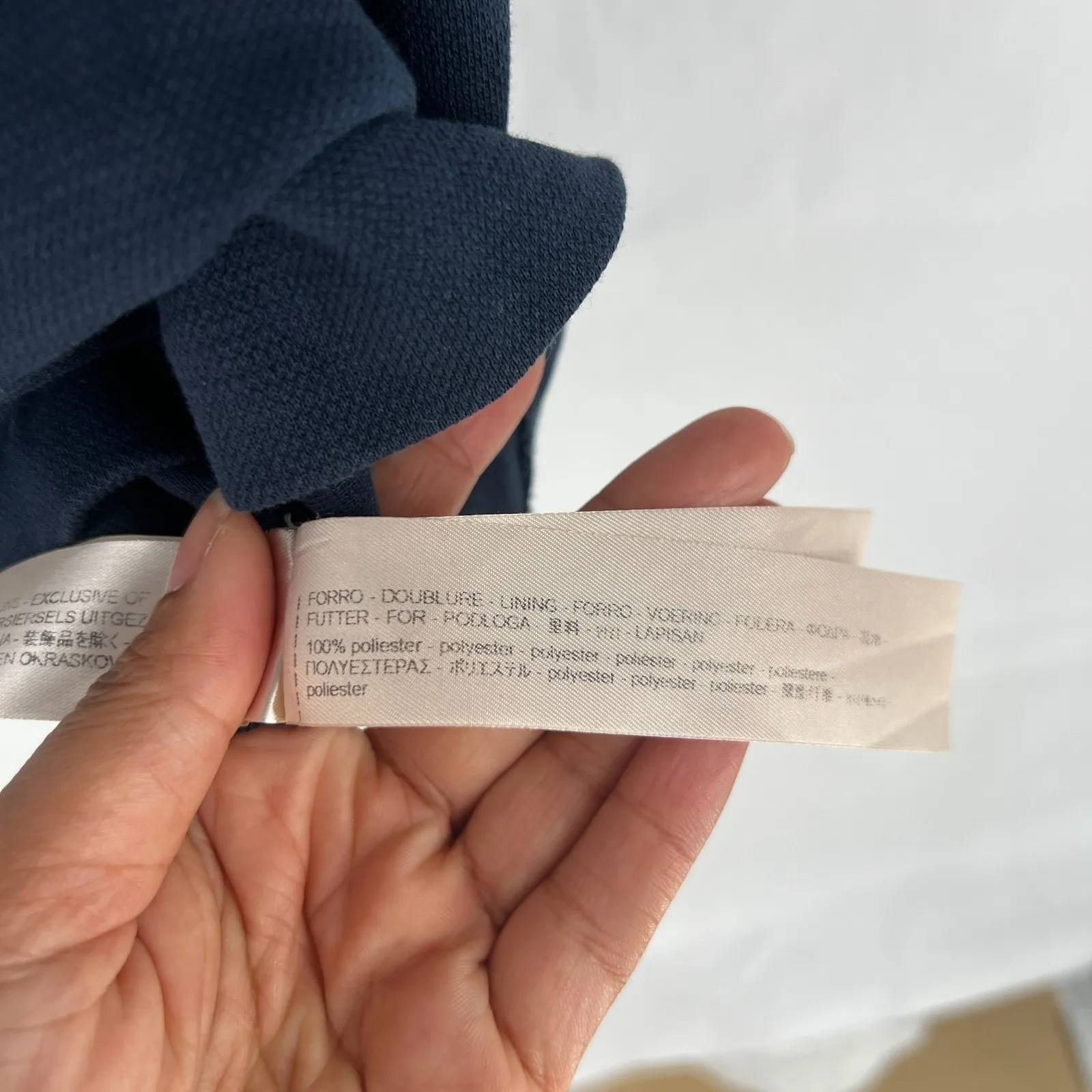 Massimo Dutti Mini Shift Dress Womens Small Blue Puff Sleeve Back Tie & Zip - Image 7