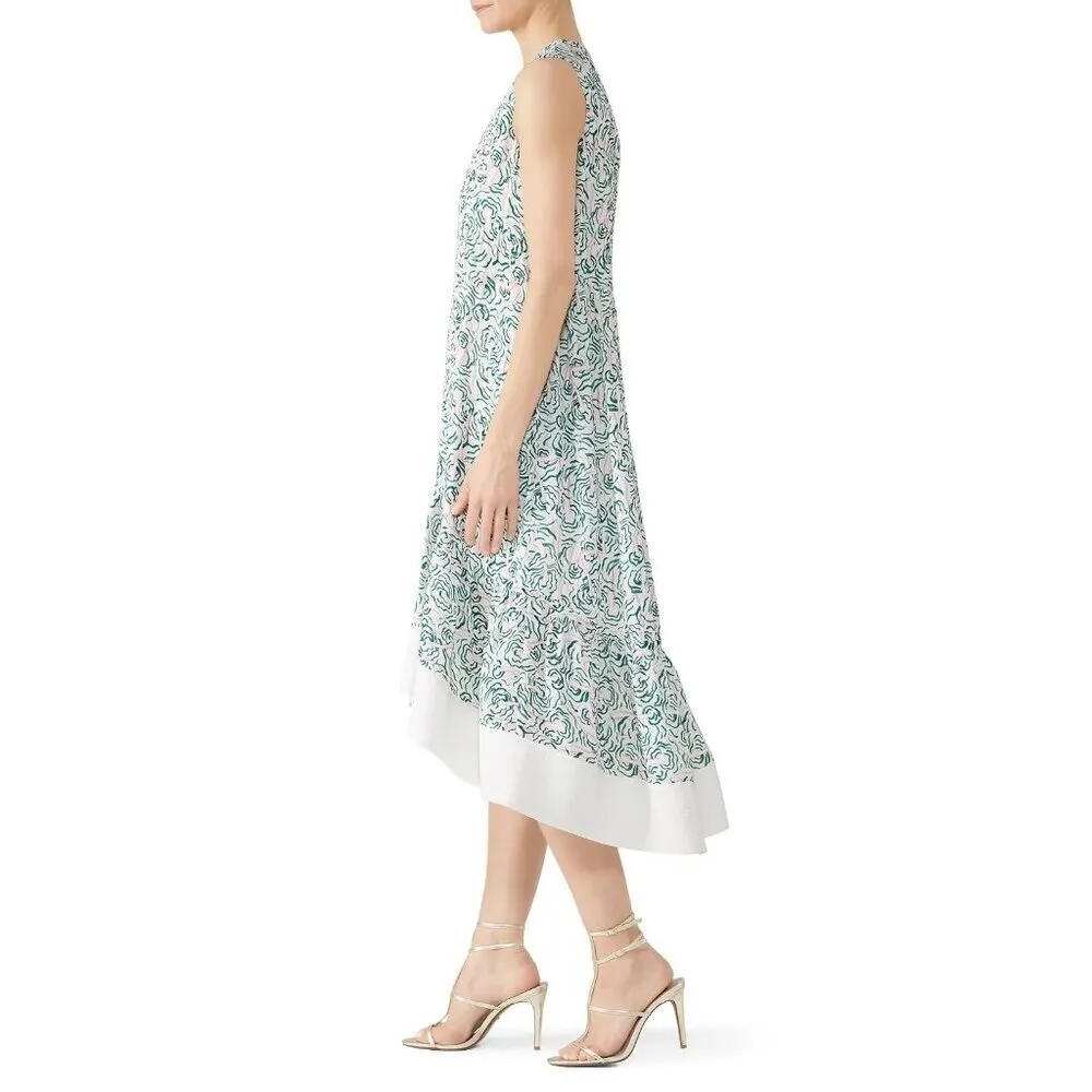3.1 Phillip Lim Stitched Hem High Low Dress in Green 0 Womens midi - Image 11