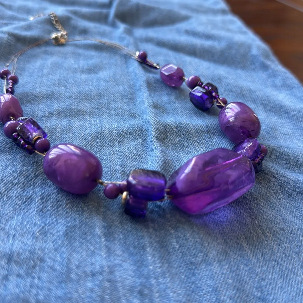 Eye candy purple crystal fashion necklace - Image 9