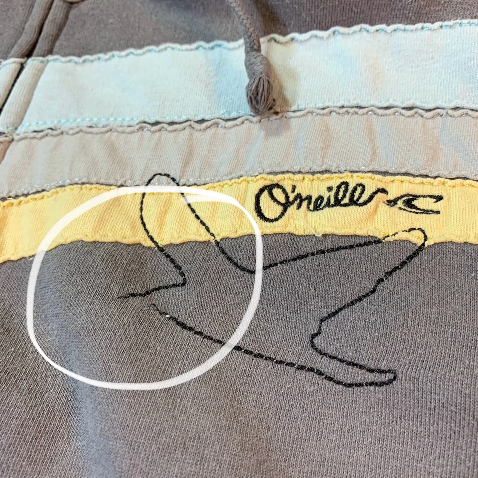 O'Neill Surf Zip Up Hoodie Womens XL Gray‎ Sun Graphic Embroidered Coastal - Image 8